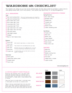 Women's Wardrobe Checklist