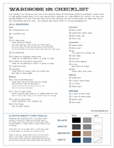 Men's Wardrobe Checklist