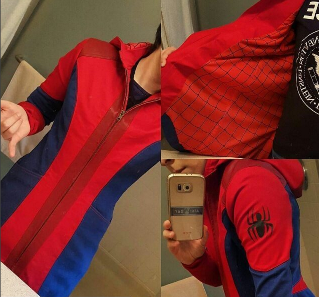 Seams Geeky Cosplay Spider-Man coat